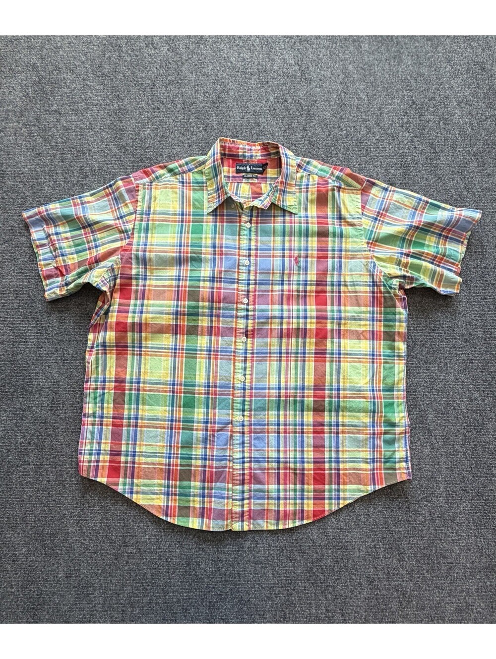 Men's Polo Ralph Lauren Plaid Poplin Shirt Size XXL Luxury Breathable Statement